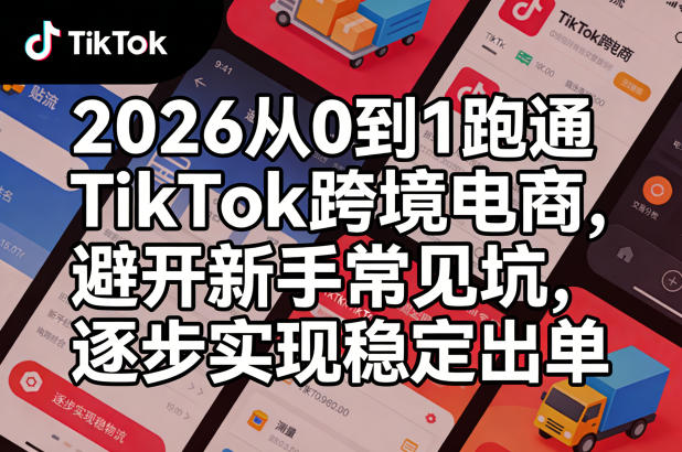 2026从0到1跑通TikTok跨境电商，避开新手常见坑，逐步实现稳定出单(更新0414)-鑫梵淘