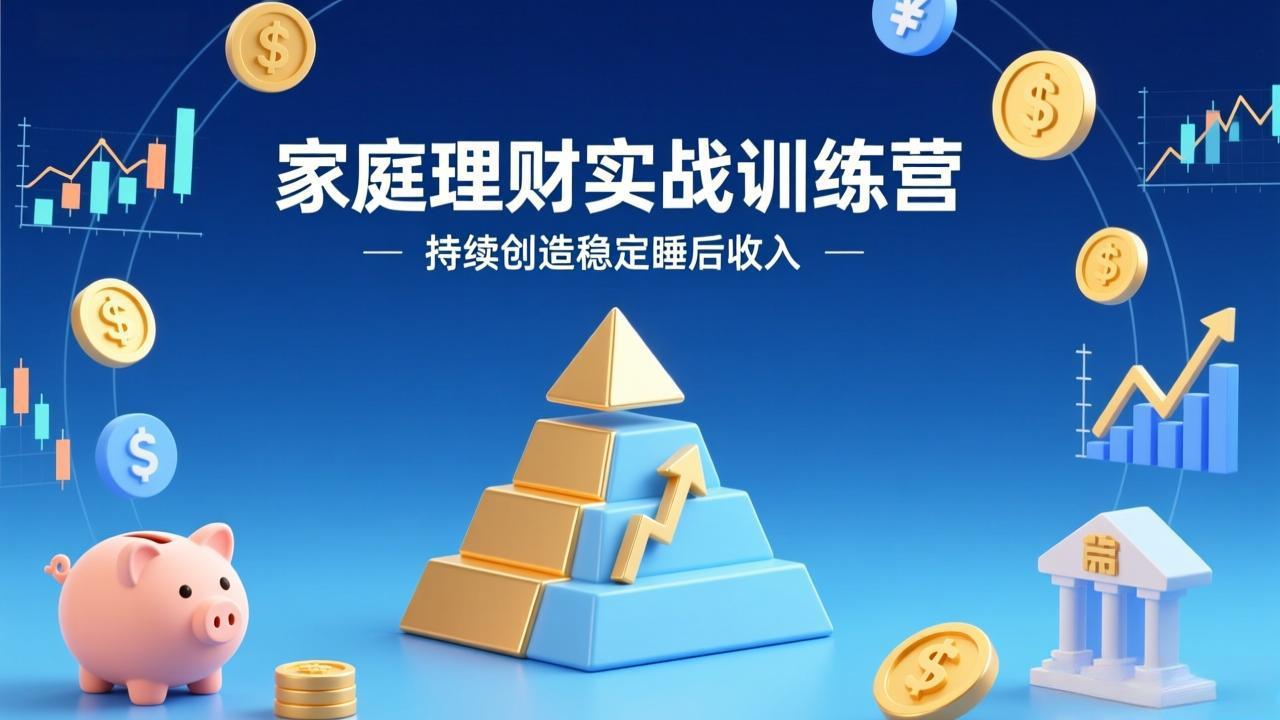 家庭理财实战训练营：从0到1建体系，三阶进阶层层递进，助你持续创造稳定睡后收入-鑫梵淘