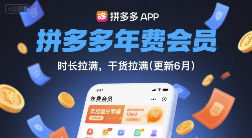 拼多多年费会员，实经验分享操，时长拉满，干货拉满(更新260908)-鑫梵淘