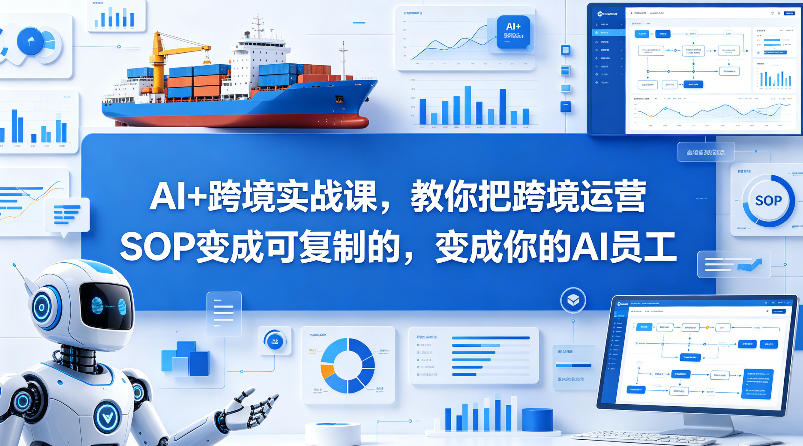 AI+跨境实战课，教你把跨境运营S0变成可复制的，变成你的AI员工-鑫梵淘