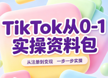 TikTok从0-1实操资料包：养号SOP+爆款公式+投流手册-鑫梵淘