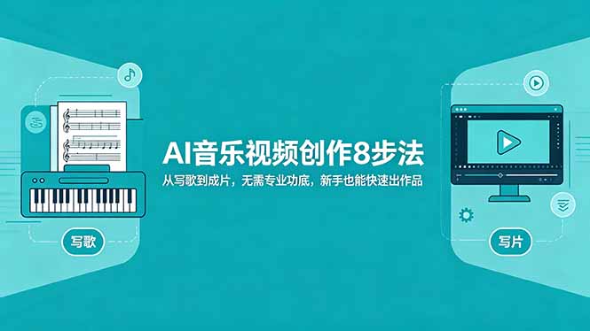 AI音乐视频创作8步法：从写歌到成片，无需专业功底，新手也能快速出作品-鑫梵淘