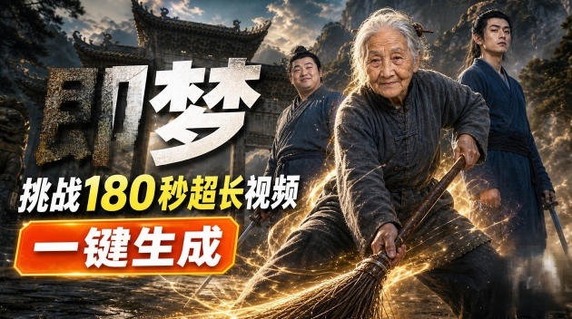 即梦挑战180秒超长视频！一键生成3分钟电影？完整制作流程详细分享！-鑫梵淘