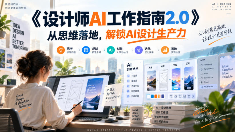 《设计师AI工作指南2.0》从思维落地-无水印，解锁AI设计生产力-鑫梵淘