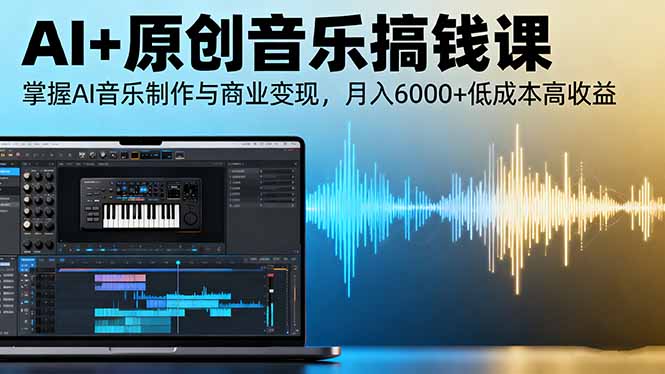 AI+原创音乐搞钱课：掌握AI音乐制作与商业变现，月入6000+低成本高收益-鑫梵淘