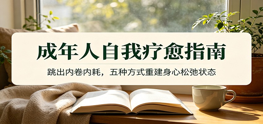 成年人自我疗愈指南：跳出内卷内耗，五种方式重建身心松弛状态-鑫梵淘