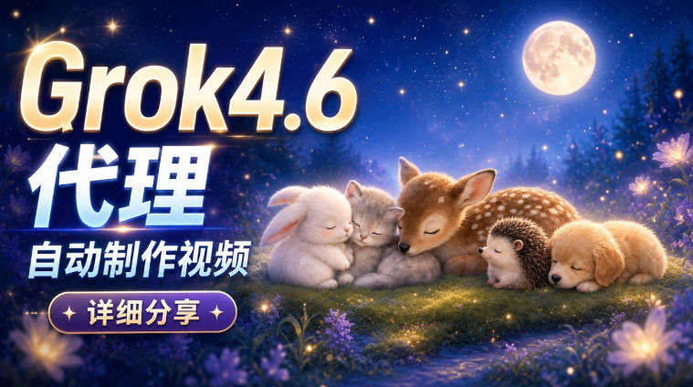 Grok 4.6代理自动制作视频！从提示词到成片全流程详细分享｜AI Agent实操分享-鑫梵淘