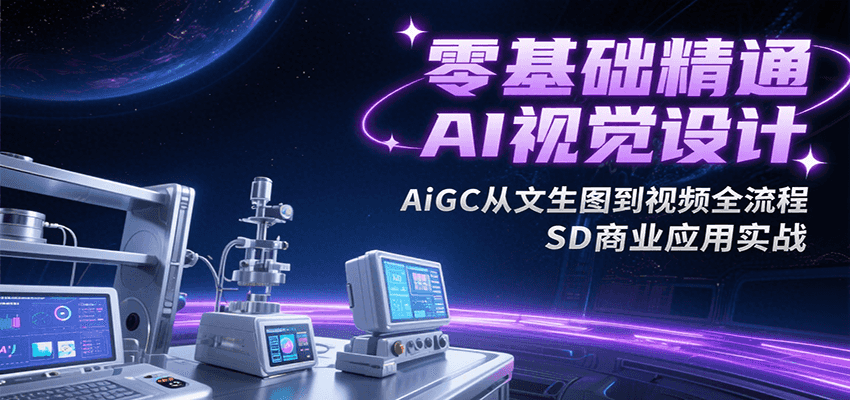 零基础精通AI视觉设计，AiGC从文生图到视频全流程，SD商业应用实战-鑫梵淘