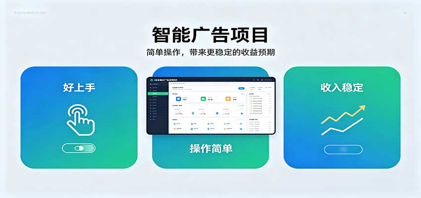 智能广告挂机项目，操作简单上手快，收益稳定可持续。稳定日入300+-鑫梵淘
