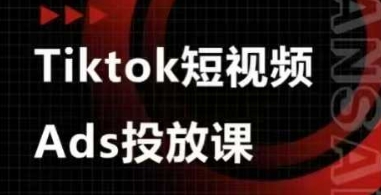 Ads视频投放课，tiktok短视频广告投放课-鑫梵淘
