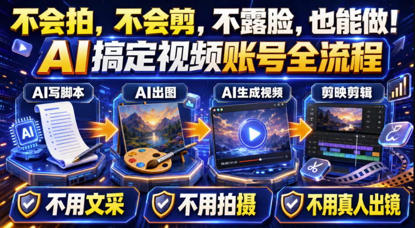 AI短视频起号实战项目，用AI做视频起号，45天涨粉12W，一条广告8.5k，广告接到手软，引流、变现两不误！-鑫梵淘