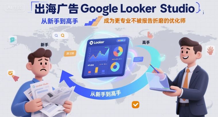 出海广告Google Looker Studio从新手到高手，成为更专业不被报告折磨的优化师-鑫梵淘
