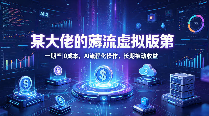 某大佬的薅流虚拟版第一期丨0成本，AI流程化操作，长期被动收益-鑫梵淘