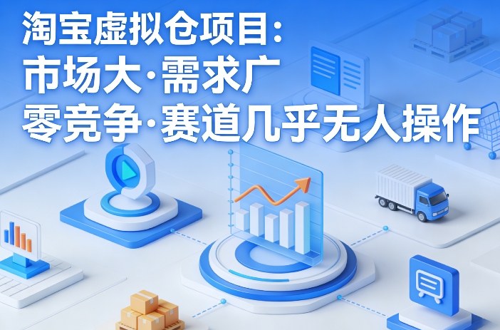 淘宝虚拟仓项目，市场大，需求广，零竞争，赛道几乎没人操作(更新0410)-鑫梵淘