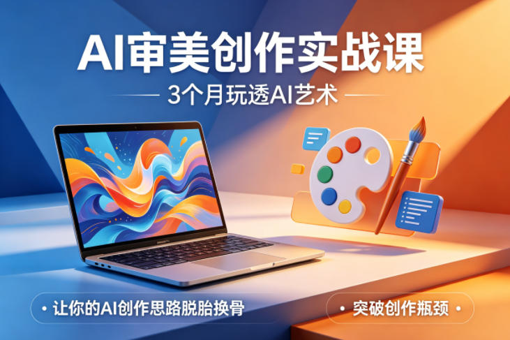 AI审美创作实战课，3个月玩透AI艺术，让你的AI创作思路脱胎换骨，突破创作瓶颈-鑫梵淘