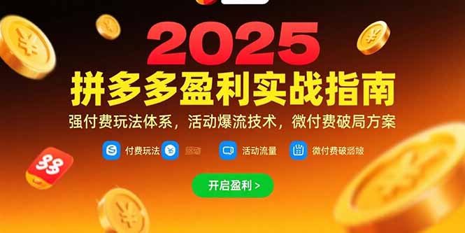 拼多多盈利实战指南，强付费玩法，活动爆流技术，微付费破局方案(更新7月-鑫梵淘