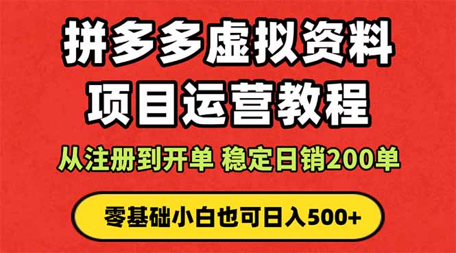 拼多多开店运营课程： 蓝海变现玩法，轻松实现睡后收入 零基础小白也可...-鑫梵淘