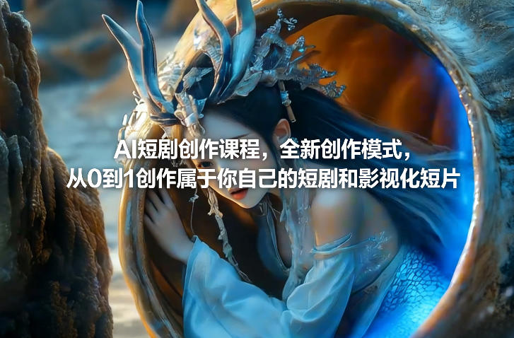AI短剧创作课程，全新创作模式，从0到1创作属于你自己的短剧和影视化短片-鑫梵淘