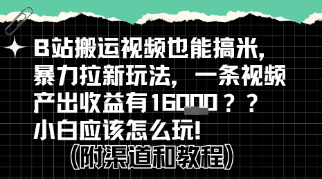b站掘金计划？搬运视频也能挣拉新的收益，小白应该怎么玩！-鑫梵淘