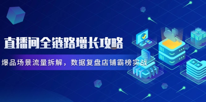 直播间全链路增长攻略，爆品场景流量拆解，数据复盘店铺霸榜实战-鑫梵淘