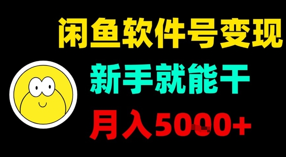 闲鱼软件号变现，新手就能干，月入5k+-鑫梵淘