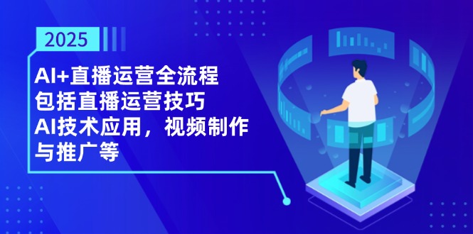 2025AI+直播运营全流程，包括直播运营技巧，AI技术应用，视频制作与推广等-鑫梵淘
