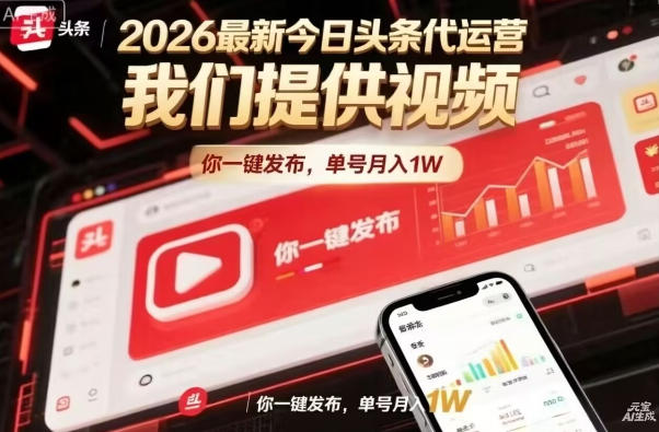 今日头条躺賺模式，你9我1，操作简单，一键发布，单机日入数百，长期合作【揭秘】-鑫梵淘