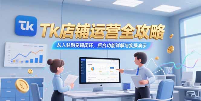 Tk店铺运营全攻略，从入驻到变现闭环，后台功能详解与实操演示-鑫梵淘