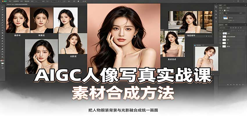 AIGC人像写真实战课：软件平台部署筹备，素材合成方法，多题材写真案例-鑫梵淘