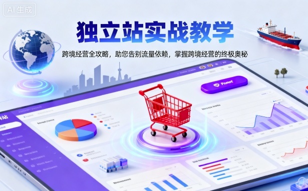 独立站实战教学，跨境经营全攻略，助您告别流量依赖，掌握跨境经营的终极奥-鑫梵淘