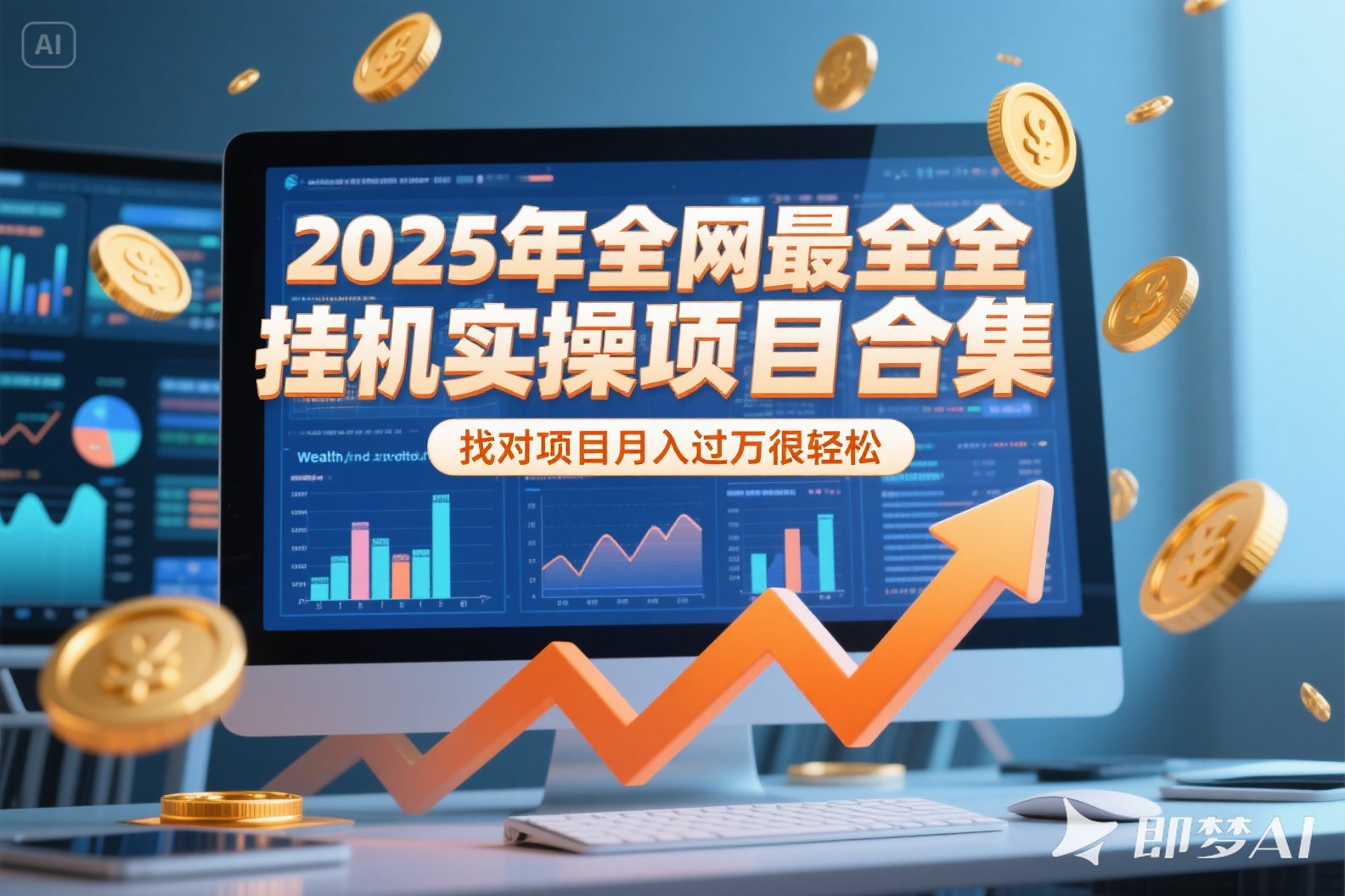 2025年挂机实操项目实操演练，挂机类型，AI直播类型，轻资产创业类型…-鑫梵淘
