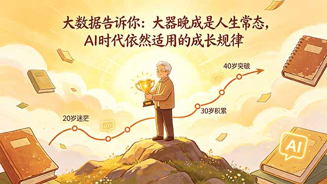 付费文章：大数据告诉你：大器晚成是人生常态，AI 时代依然适用的成长规律-鑫梵淘