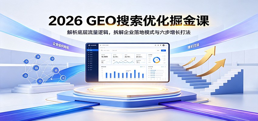 2026 GEO搜索优化掘金课：解析底层流量逻辑，拆解企业落地模式与六步增长打法-鑫梵淘