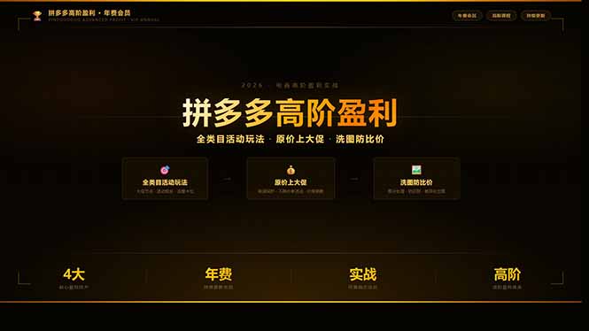 拼多多高阶盈利年费会员(更新3月31-鑫梵淘