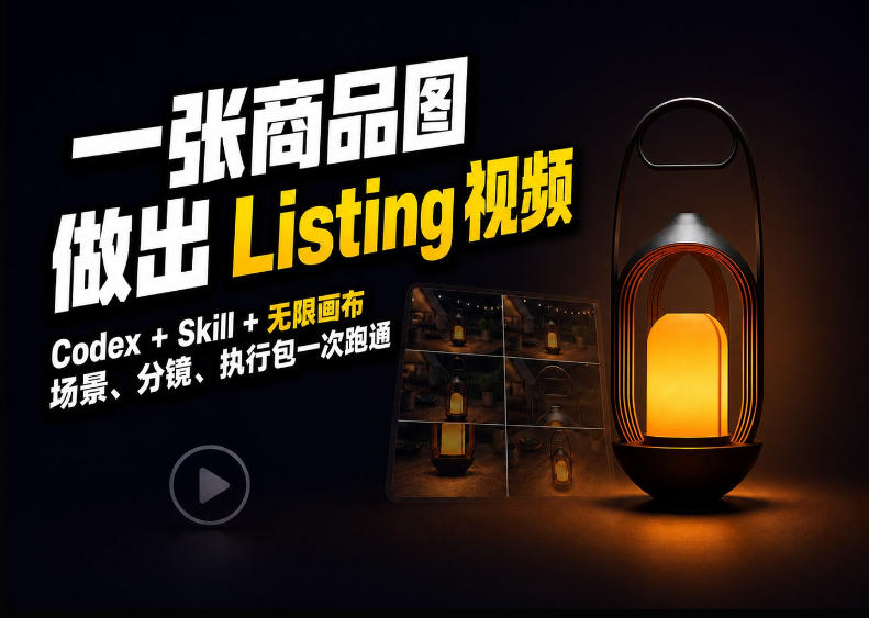 Codex+无限画布，把一张商品图变成可执行的Amazon Listing视频-鑫梵淘