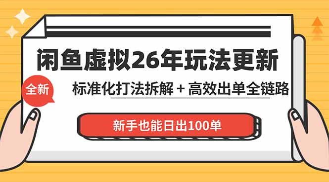 闲鱼虚拟从0到1系统化运营课程：标准化打法拆解 + 高效出单全链路教学，新手也能日出100单-鑫梵淘