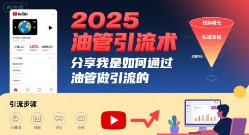 2025油管引流术，分享我是如何通过油管做引流的-鑫梵淘