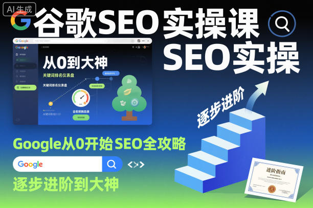 谷歌SEO实操课，Google从0开始SEO全攻略，逐步进阶到大神(更新26年)-鑫梵淘