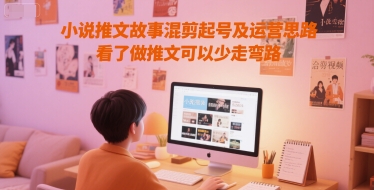 小说推文故事混剪起号及运营思路，看了做推文可以少走弯路-鑫梵淘