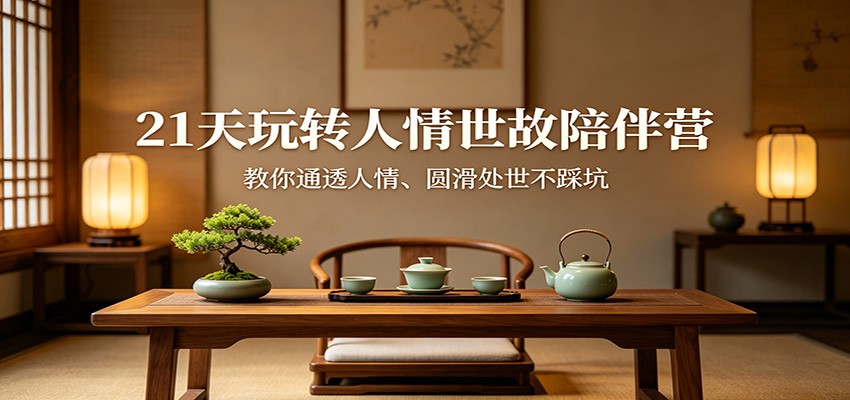 21天玩转人情世故陪伴营：教你通透人情、圆滑处世不踩坑-鑫梵淘