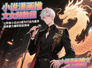 小说漫画推文女频教程，让所有小白从0成为行业内高手，简单暴力兼职轻松挣米-鑫梵淘