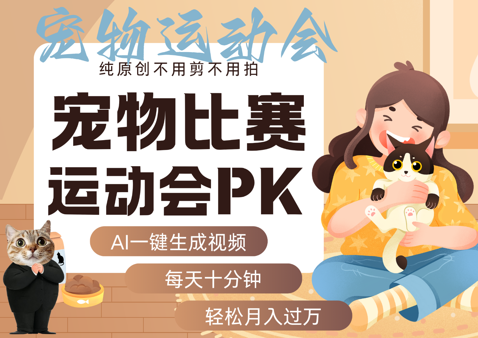 AI萌宠运动员跳水 射击 篮球 足球比赛 每天十分钟 附详细提示词文案库 代替做...-鑫梵淘