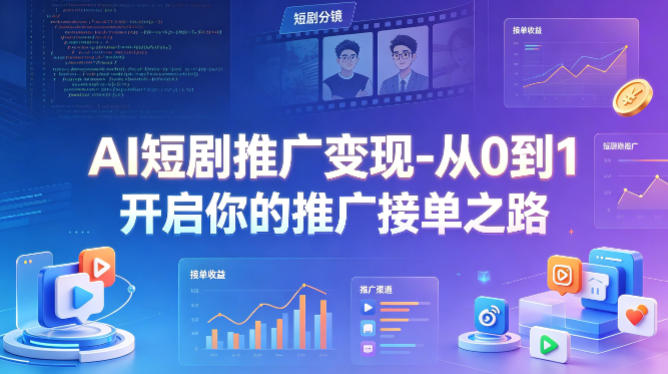 AI短剧推广变现-从0到1开启你的推广接单之路-鑫梵淘