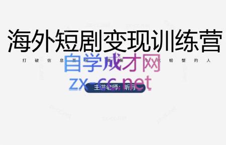 昕月老师·海外短剧变现训练营-鑫梵淘