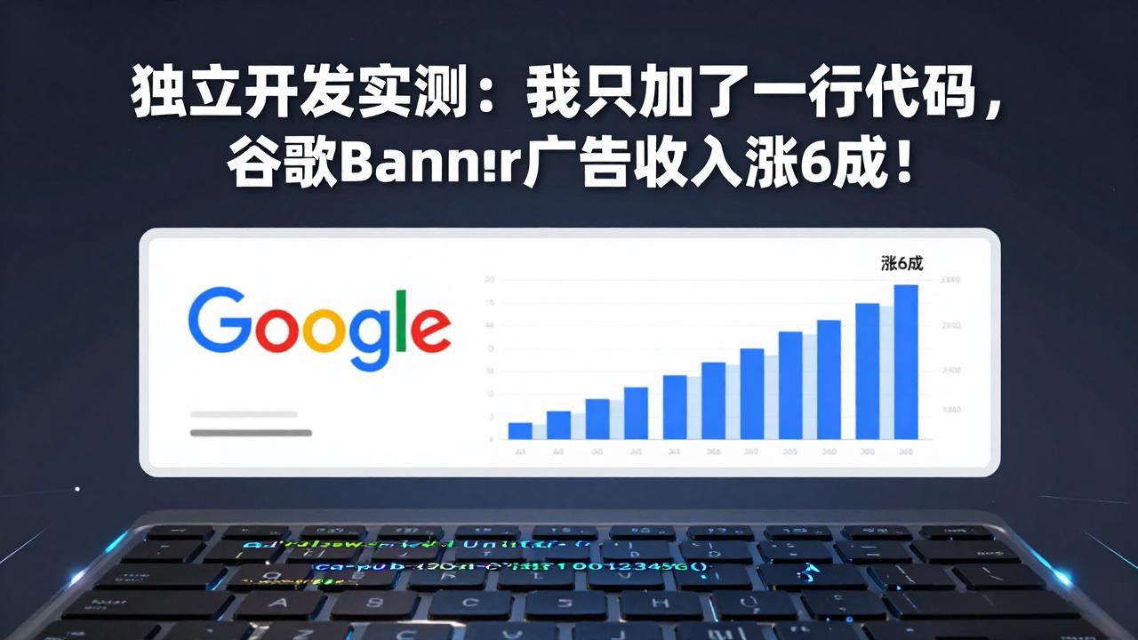 付费文章：独立开发实测：我只加了一行代码，谷歌Banner广告收入涨6成！-鑫梵淘