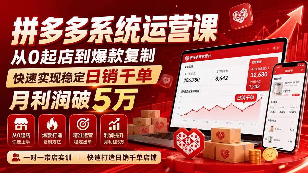 图片[1]-拼多多系统运营课(更新8月-鑫梵淘