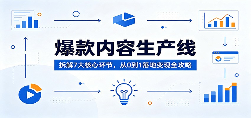 爆款内容生产线：拆解7大核心环节，从0到1落地变现全攻略-鑫梵淘