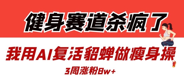 健身赛道杀疯了？我用AI复活貂蝉做瘦身操，3周涨粉8W-鑫梵淘