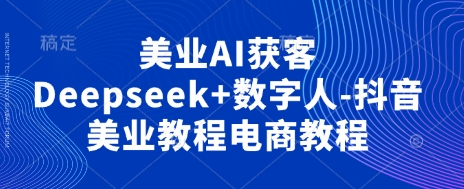 美业AI获客Deepseek+数字人-抖音美业教程电商教程-鑫梵淘
