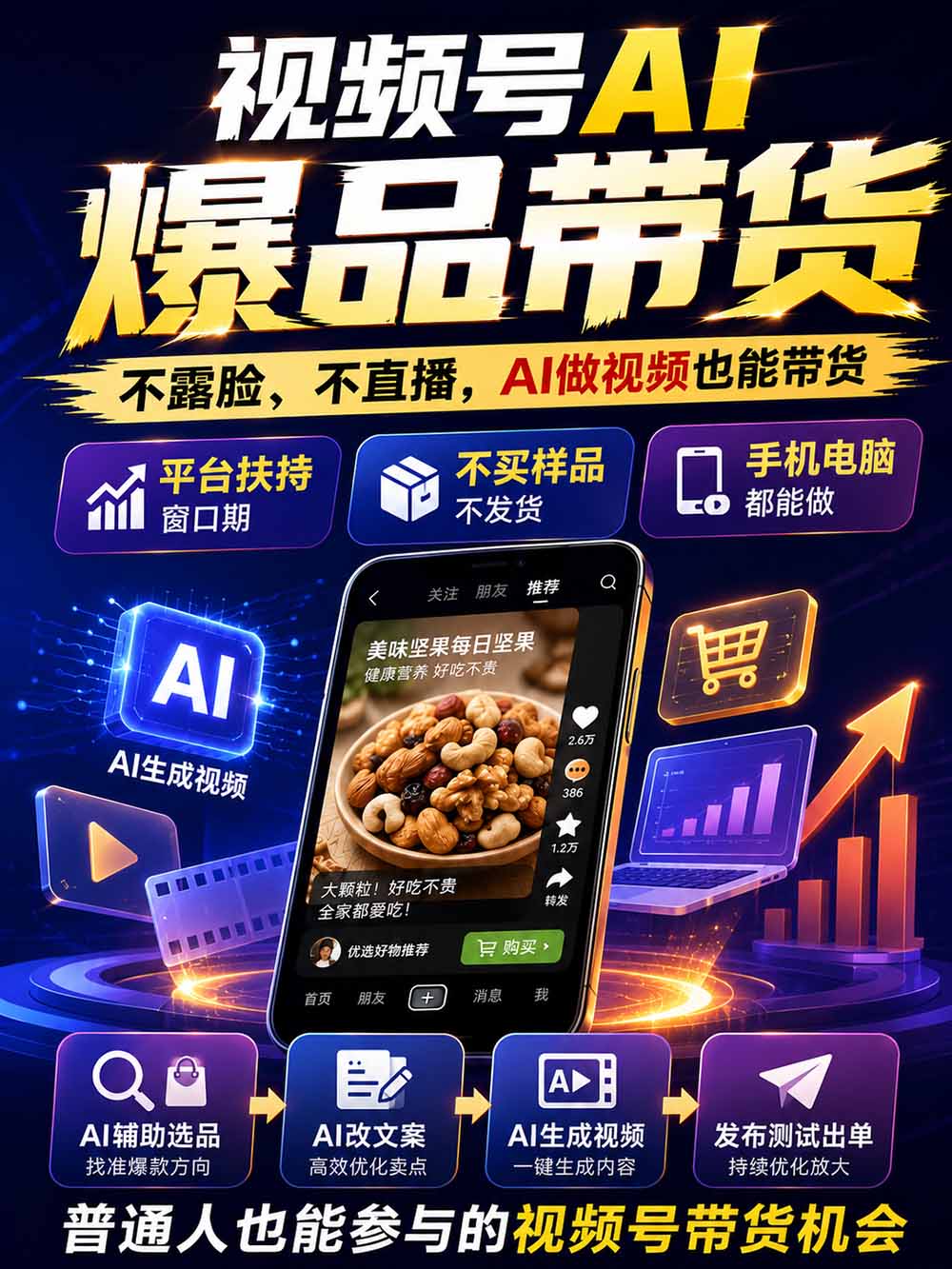图片[2]-2026视频号AI爆品带货训练营-9月开课｜不露脸不直播，AI做视频发视频号，有人下单，你赚佣金，轻松单日佣金1000+-鑫梵淘
